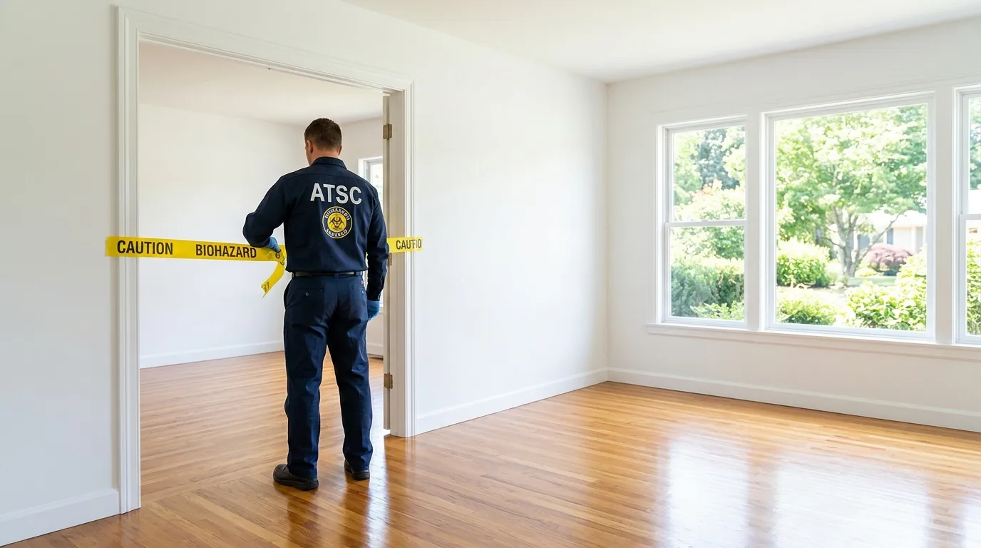 Certified biohazard cleanup crew performing Crime Scene Cleanup in Hillsborough